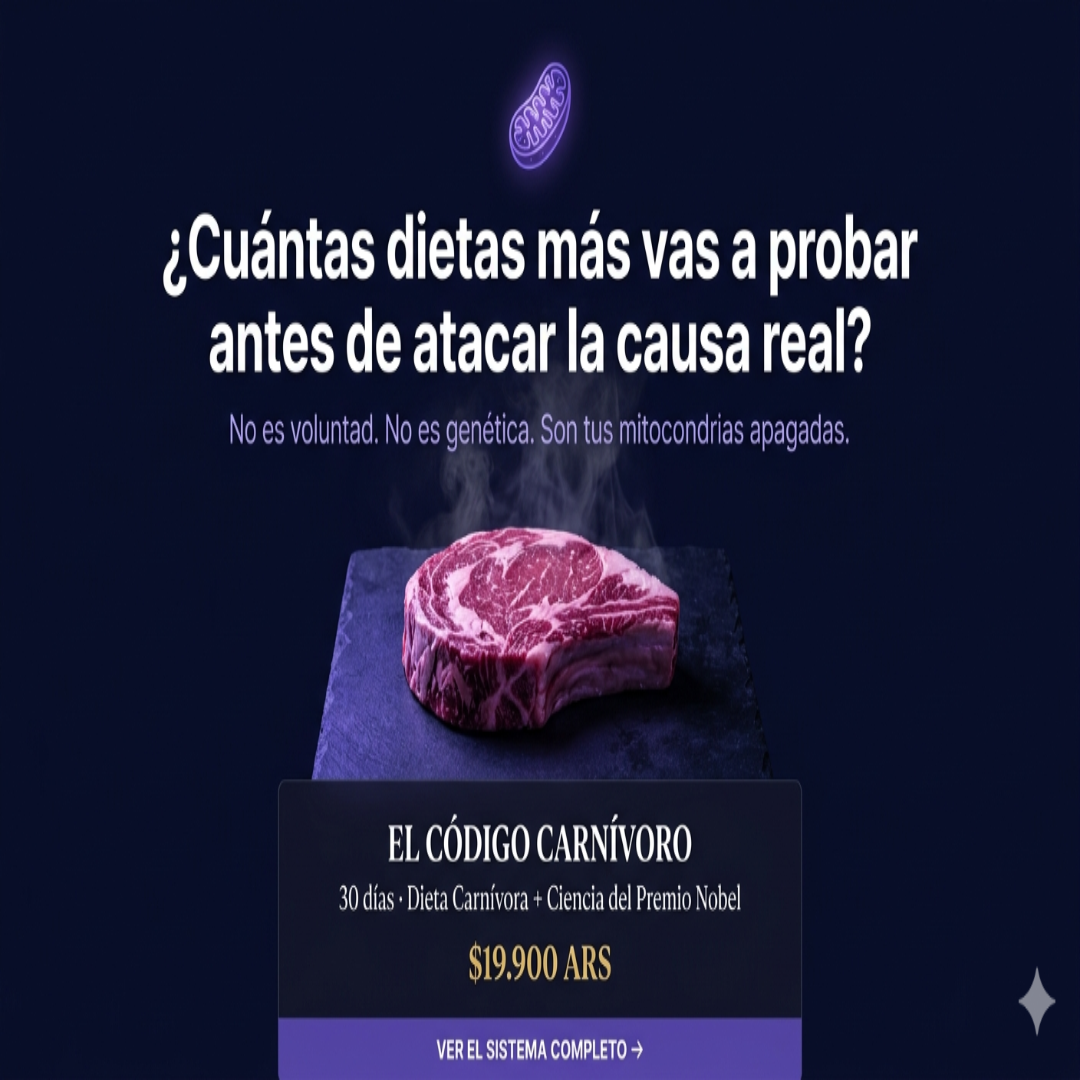 EL CODIGO CARNIVORO-30 DIAS-PROTOCOLO DE ACTIVACION MITOCONDRIAL+ 3 BONOS